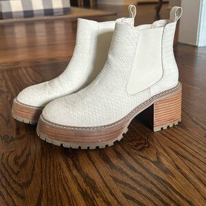 MIA ankle boot in cream - size 8